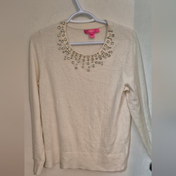 LILLY PULITZER  Rhinestone Odetta Sweater Sz.Med. - Picture 3 of 6